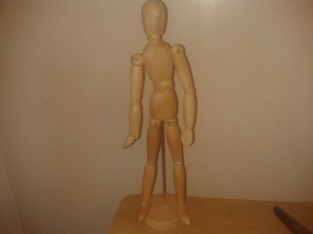 12" Jakar ARTIST WOODEN  MANNEQUIN poseable FIGURE DRAWING MODEL AID/ornament(D5