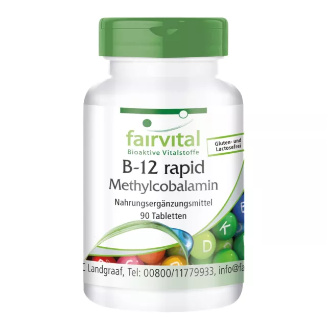 Vitamin B12 rapid Methylcobalamin - 90 Tabletten sublingual - VEGAN | fairvital
