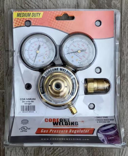 Coreone Welding Nitrogen Gas Pressure Regulator Medium Duty New-Cor Nsr250