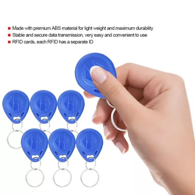 100pcs RFID transpondeur puce clé de verrouillage porte - clés 125khz ID carte