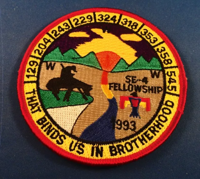 OLD OA Order of the Arrow BSA SE-4 SE4: 1993 Conclave Participants Patch 2
