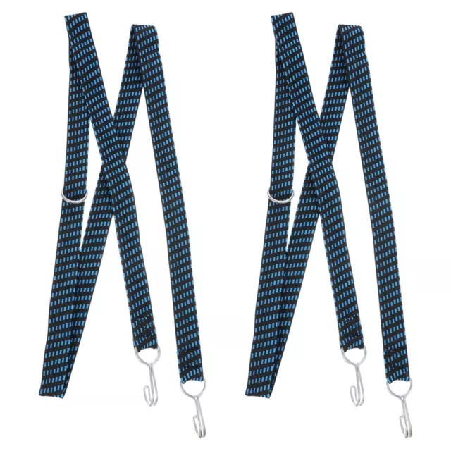 2 Pcs High Tenacity Latex Silk Bungee Cord Straps Heavy Duty