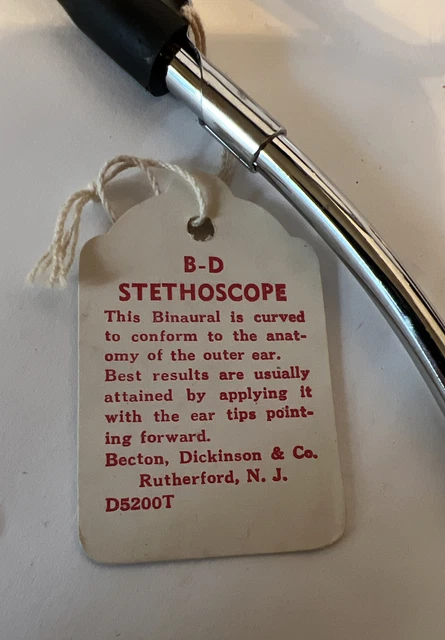 Vintage Fleischer Dual B-D Stethoscope No. 5209 3