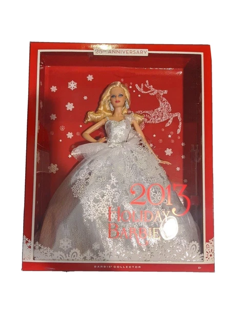 MATTEL X8271 HOLIDAY Barbie 2013 Doll 25Th Anniversary Snowflake