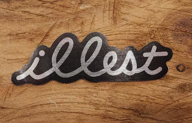 ILLEST Sticker SILVER METALLIC Sticker Laptop Skateboard Chromebook Car Locker