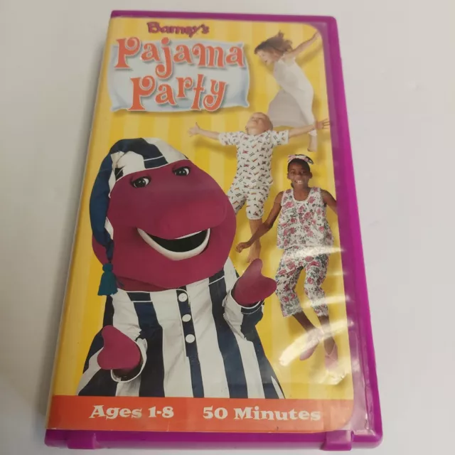 BARNEYS PAJAMA PARTY (VHS, 2001) Clam Shell Purple Case $11.99 - PicClick