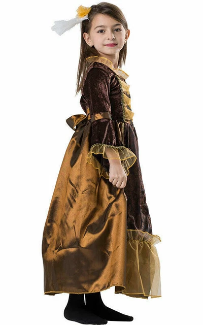 Dress Up America Duchess Costume for Girls - Dress Includes Gown and Hair Pin