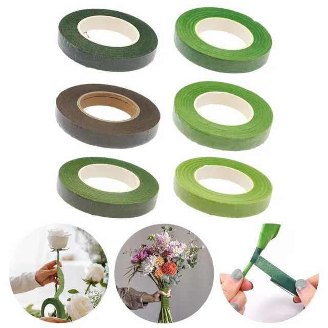 12mm*25m/roll Self-Adhesive Bouquet Floral Stem Tape Artificial Flower  Stamen Wrapping Florist Green Tapes DIY Flower Supplies