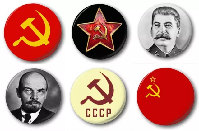 Soviétique Collection - 2.5cm/25mm Bouton Badge - Communiste Cccp USSR Russie