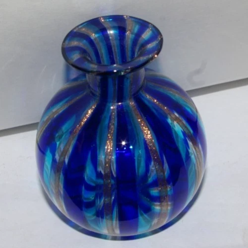 ANCIENNE COUPE EN verre bleu Portieux ou Vallerysthal EUR 18,00