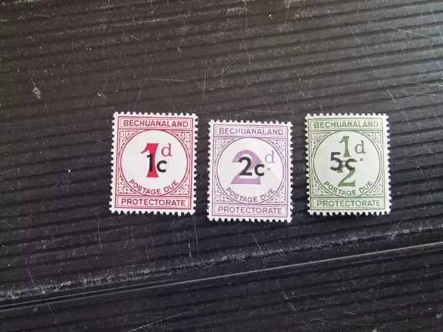 Botswana 1961 Sg D7-D9 Postage Dues Mnh