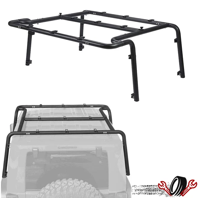 350LBS HARD TOP Cargo Rack Roof Ladder Carrier For Jeep Wrangler JK 2