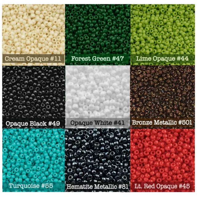 TOHO 11/0 Round Japanese Glass Seed Beads, 10g - Choose Color/s 2