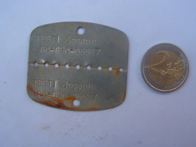 PLAQUE IDENTITE ARMEE francaise datee 1959 (c47) EUR 5,00 - FR