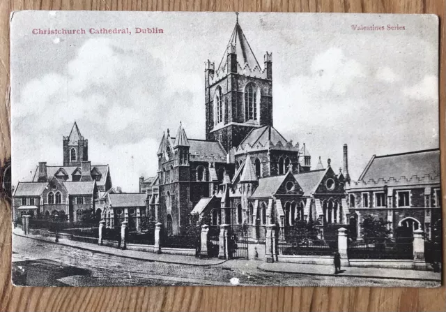 Christchurch Cathedral Dublin Vintage Post Card P 117