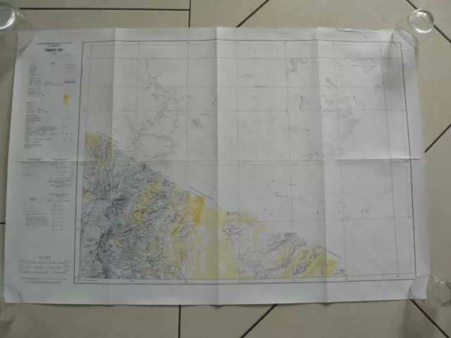 CARTE :TIBESTI EST :Sahara central : TCHAD AFRIQUE : 1:1 000.000 : TOPOGRAPHIQUE