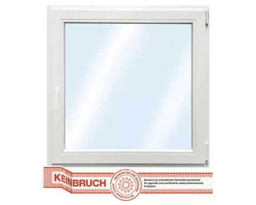 Kunststofffenster 1-flg. RC2 VSG ARON Basic weiß 850x900 mm DIN Rechts