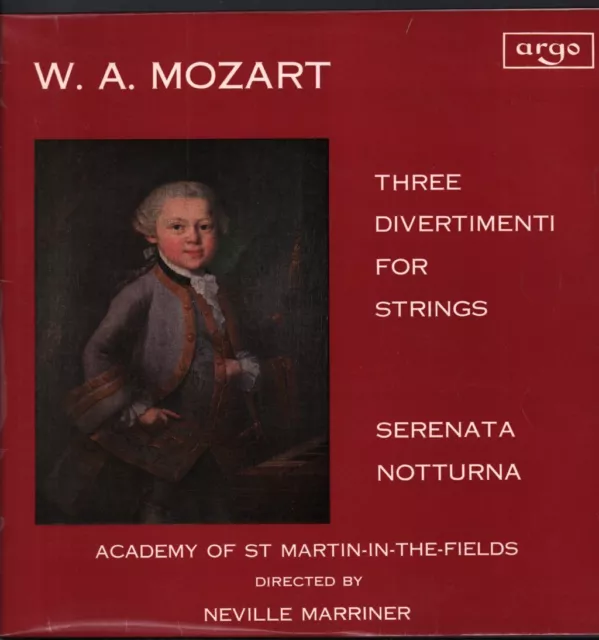 ZRG554 Neville Marriner / Academy of St. Martin In the Fields W.a. Mozart