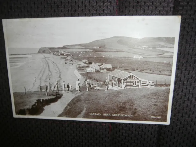 Aberystwyth Cardiganshire - Clarach Bay Beach - 1936 postcard (114)