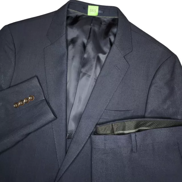 J. Crew Ludlow 41R Solid Navy Blue Tollegno 1900 Wool 2 Pc Suit Jacket + Pants