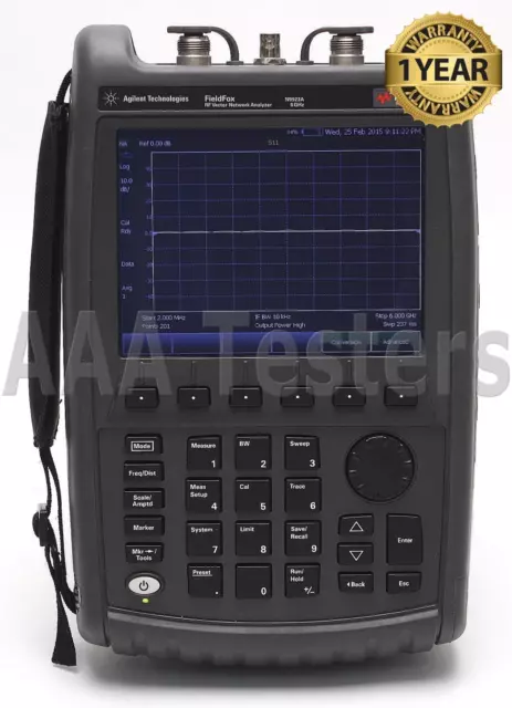 Agilent Keysight N9923A FieldFox RF Vector Network Analyzer RFVNA & Opt 106 6GHz