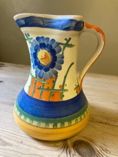 Myott and Son and Co. Hand Painted, Pinched Style, Vase. Stamp Number 8880