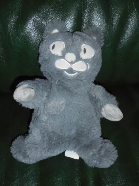 Doudou Pat & Ripaton Peluche Chat Ours Gris Queue Blanche ETAT NEUF