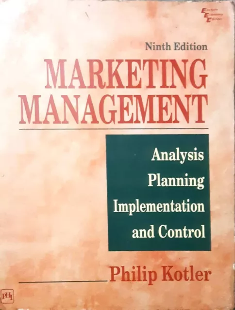 Marketing Management Livre de Poche Par Philip Kotler (Auteur) 9th Édition Livre