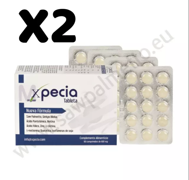 2 x Original Xpecia Hombres bloqueador DHT anticaida vitaminas - Envío España!