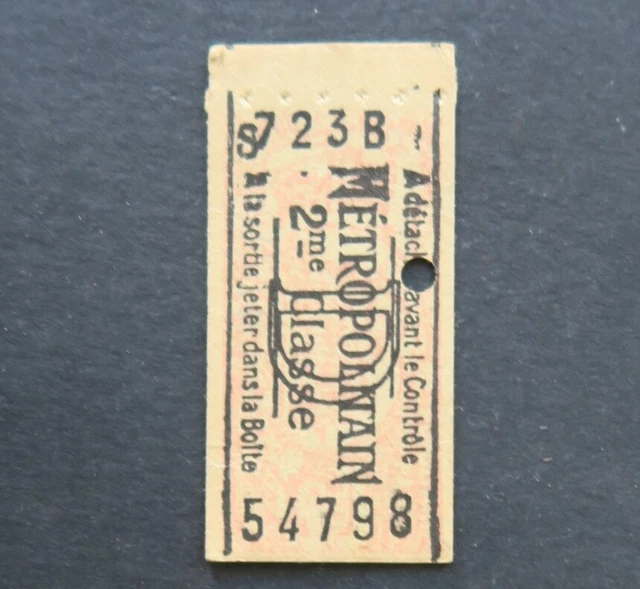 ANCIEN TICKET PARIS Métro 1930 D Métropolitain Railway Tickets 11 EUR 5,00 PicClick FR