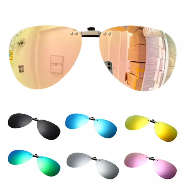 2 Style Clip On Sunglasse Over Flip up Glasses Polarized Photochromic Sunglasses