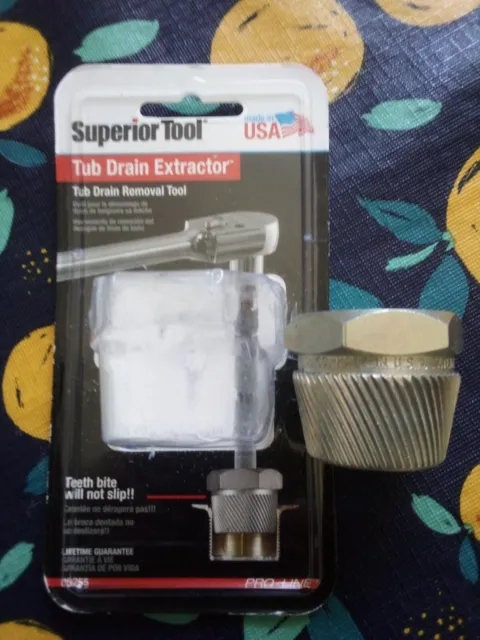 Superior Tool Tub Drain Extractor Tool used once in open package #05255 Made USA