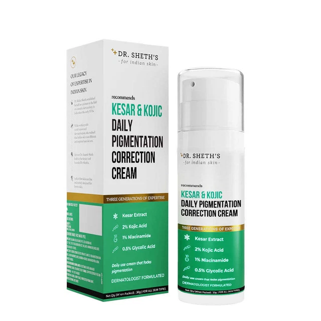 Dr. Sheth's 2% KOJIC 1% NIACINAMIDE Crema correctora de pigmentación +...