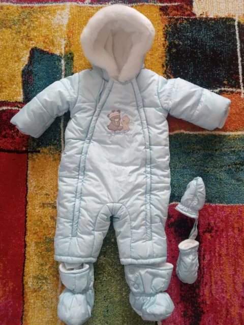 TUTA DA NEVE imbottita tutone neonato bimbo My First Chicco celeste Tg 3 Mesi EUR 25 00 PicClick IT