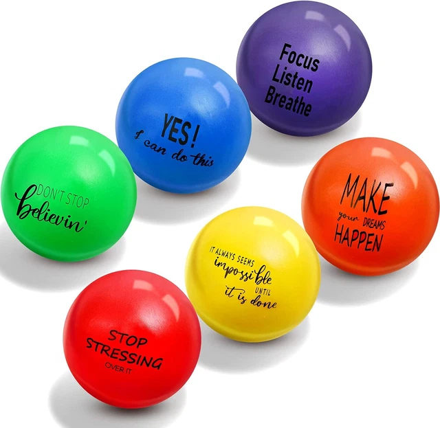 Bolas de alivio del estrés motivacional para niños y adultos con motivación