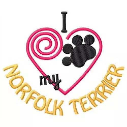 I "Heart" My Norfolk Terrier Long-Sleeved T-Shirt 1394-2 Size S - XXL
