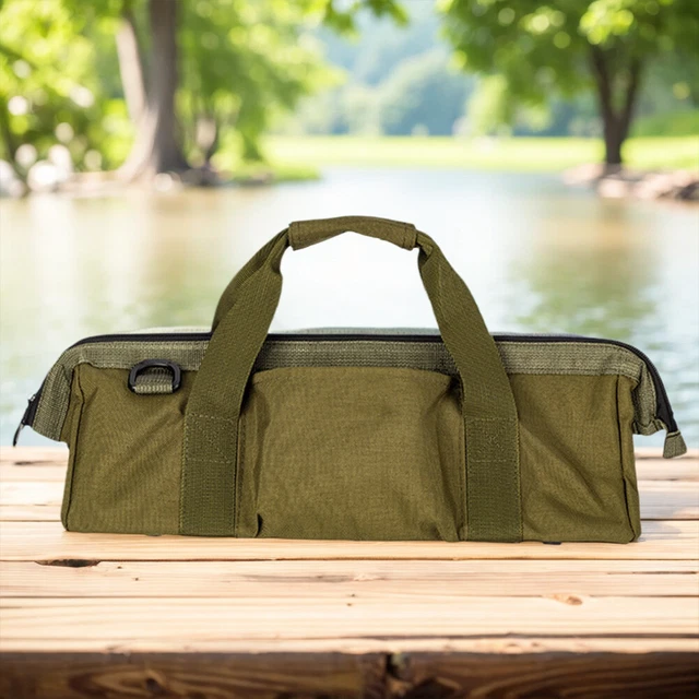 TENT STAKE STORAGE Bag Camping Peg Storage Bag for Camping Hiking (Army