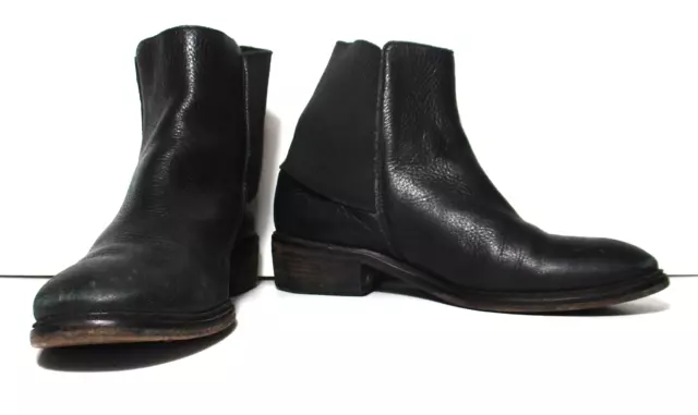 Barneys New York CoOp Chelsea Ankle Boots Leather Black 37 M Women 6.5/7US Italy