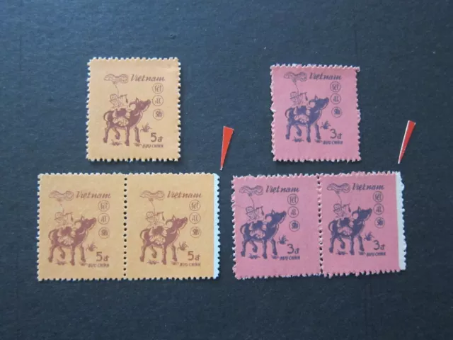 VIET NAM 1985 - Year of the Buffalo / Complete Set and ERROR – MNH