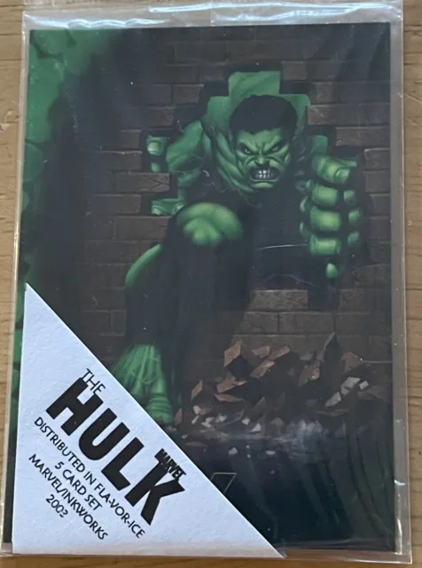 Marvel The Hulk Movie Fla-vor-ice Card H2 Sealed