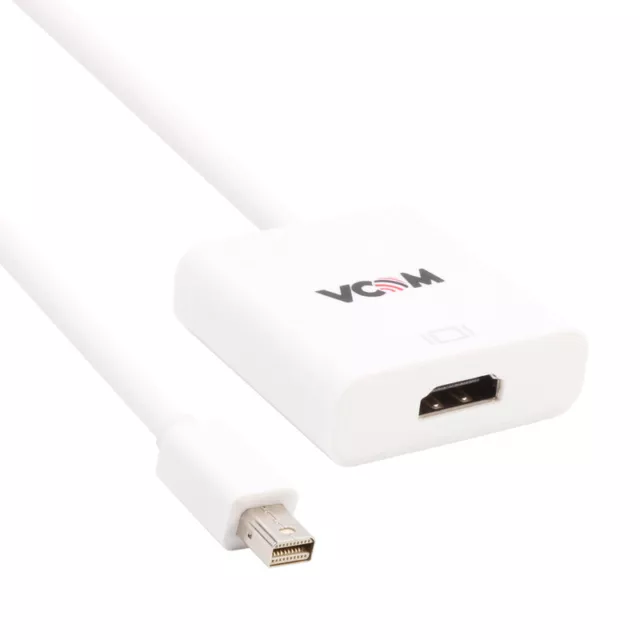 VCOM Mini Displayport DP to HDMI 0.15m Adapter Cable White iMac 4K DVI PC Mac