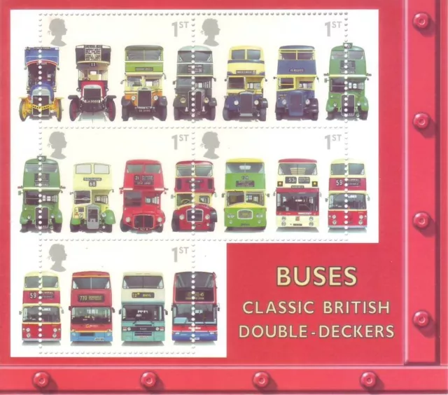 Gran Bretagna 2001 - Autobus, Foglietto Nuovo MNH** integro