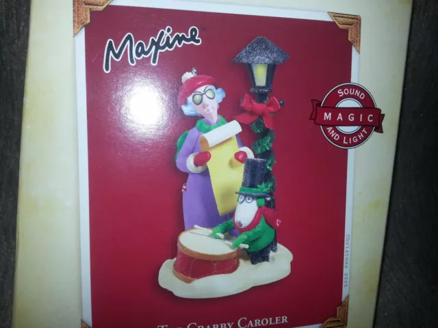 Hallmark Recuerdo 2005 The Crabby Caroler Parlanchín Maxine Navidad Adorno Nuevo
