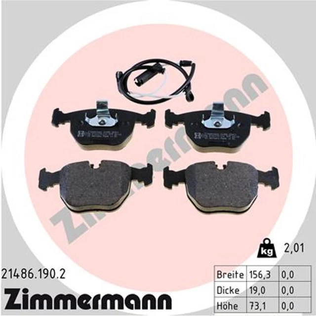 Zimmermann kit pastiglie freno a disco 21486.190.2 per BMW Serie 5 E39 X5 anteriore