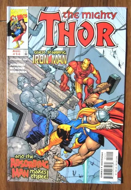 Mighty Thor #14  - 1999 Marvel Comic - Iron Man, Absorbing Man - Jurgens