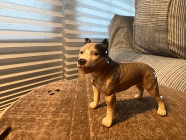 RETIRED Hagen-Renaker Mini #3292 PITBULL - Ceramic Pit Bull Terrier Dog Figurine