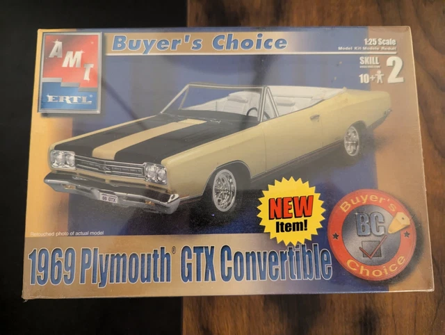 69 Gtx R Model Kit AMT ERTL 1:25 1969 Plymouth GTX Convertible Model Kit (Sealed) £35.00 ...