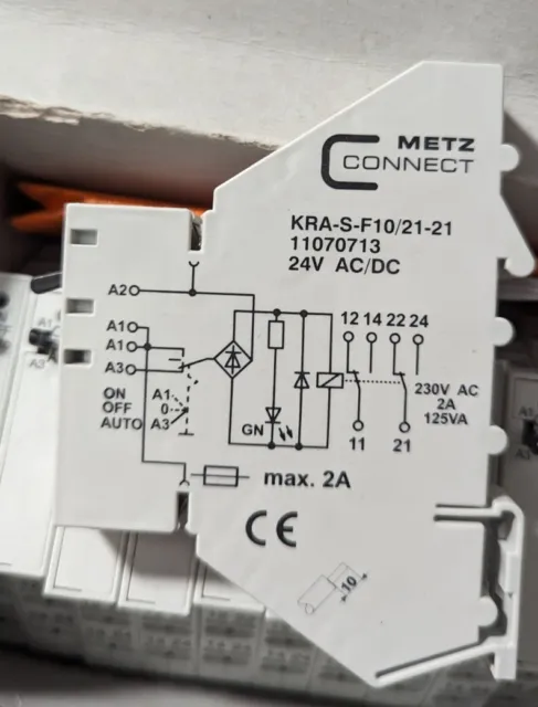 Metz Connect Koppelbaustein KRA-S-F10/21-21 2W IP20 Schaltrelais 11070713