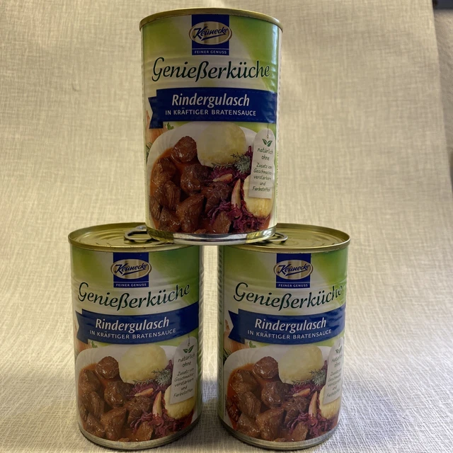 3x gulasch di manzo Keunecke in salsa arrosto potente 3x 400g prodotto orientale