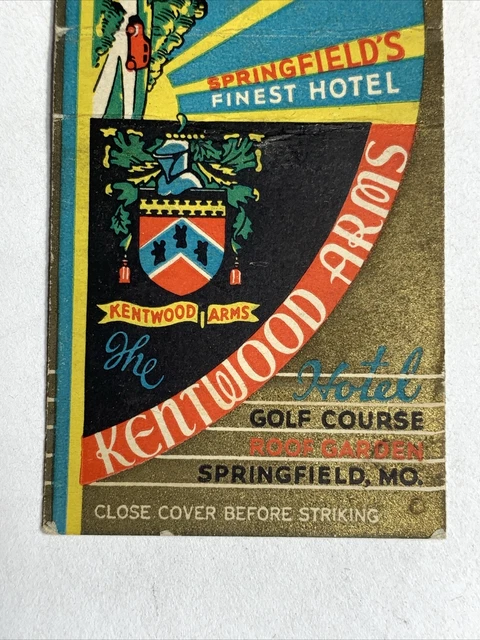 MATCHBOOK COVER KENTWOOD Arms Golf Course Springfield Missouri 9.88